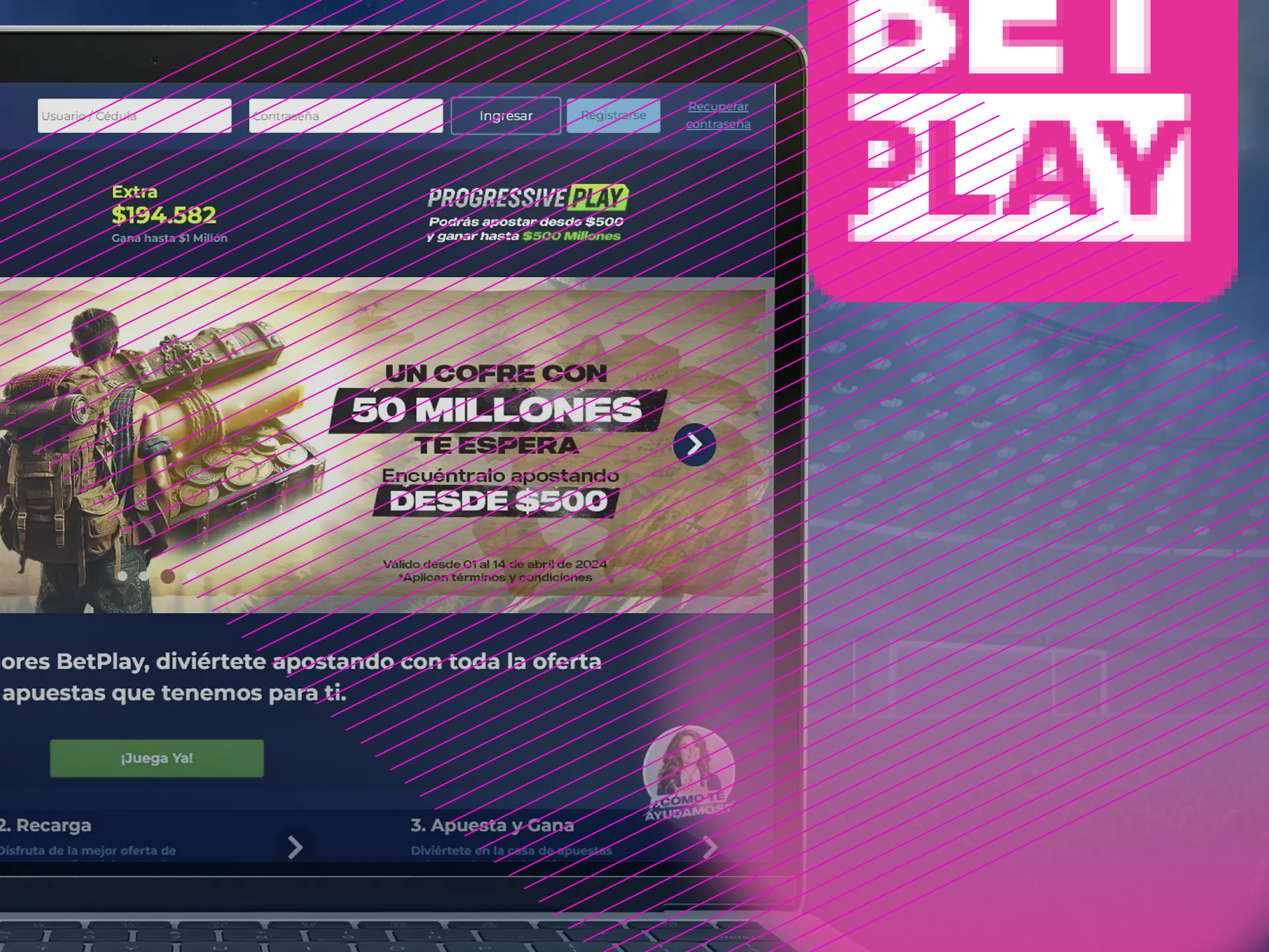 Registro de cuenta BetPlay